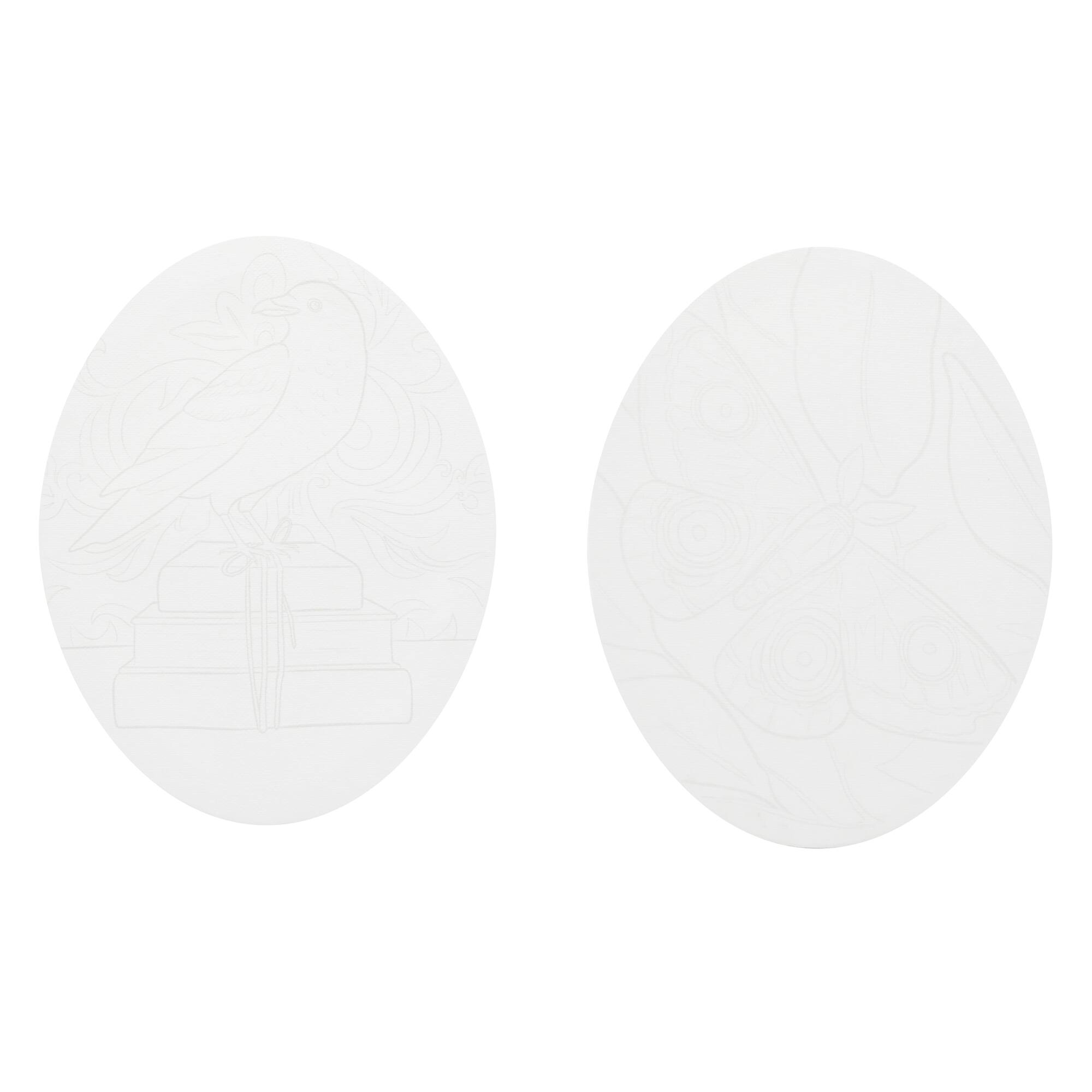 7" x 9" Raven & Moth Oval Canvas Painting Kit by Craft Smart®